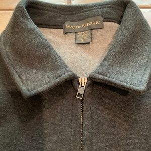 Banana Republic Gray Jacket Fleece Zip Size XL